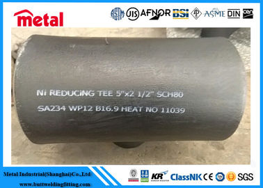 निर्बाध मिश्र धातु इस्पात फिटिंग SA234 WP12 टी 5 '' X 2 1/2 '' SCH80 को कम करना