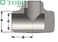धातु स्टील पाइप फिटिंग समान टी डी एन 80 एसटीडी एएसटीएम ए 335 WP5 मिश्र धातु स्टील मानक बेवल अंत ASME बी 1625