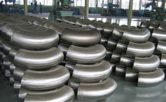डुप्लेक्स स्टेनलेस स्टील पाइप फिटिंग UNS S31803 ASME B16.9 90D एल्बो शॉर्ट रेडियस बेंड