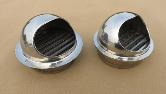 स्टेनलेस स्टील वेंटिलेशन निकास जंगला पनरोक एयर वेंट कैप 3 &quot;50MM 304 स्टेनलेस स्टील