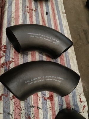 मिश्र धातु इस्पात पाइप फिटिंग 45 कोहनी A234 ग्रेड WP91 12 &quot;X0.875&quot; बट वेल्डिंग कोहनी