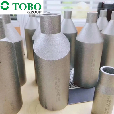 टाइटेनियम मिश्र धातु स्टील पाइप फिटिंग ASTM B363 Ti Gr7 2'' x 1'' SCH10S x SCH40S टाइटेनियम मिश्र धातु स्वेज निप्पल