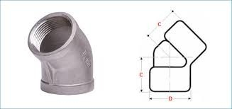 ASME B16.11 थ्रेडेड कोहनी अनुकूलन योग्य सामग्री जैसे कार्बन स्टील स्टेनलेस स्टील NPS1/2&quot;-60 &quot;फास्ट डिलीवरी कम MOQ