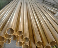 पीतल ट्यूब UNS C-27200 लाल। 9,52 x 0,70mm मध्यम कठोर ASTM B-135 के अनुसार 5,800mm बार पर