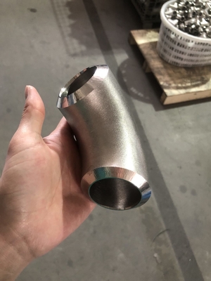 सुपर डुप्लेक्स स्टेनलेस स्टील पाइप फिटिंग UNS S32750 ASME B16.9 90D एल्बो लॉन्ग रेडियस बेंड