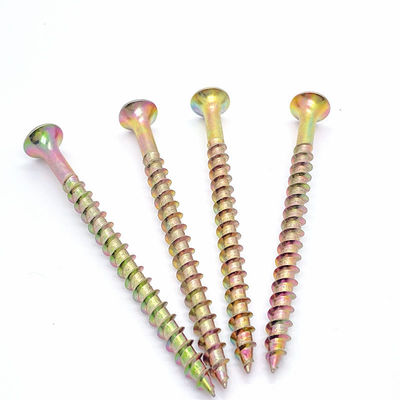 स्क्रू / टिम्बर स्क्रू उच्च गुणवत्ता वाली लकड़ी हीट ट्रीटमेंट पैन जिंक प्लेटेड चिपबोर्ड स्क्रू