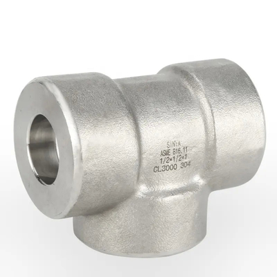मिश्र धातु स्टील टी ASME B16.11 जाली सॉकेट वेल्ड समान टी मिश्र धातु स्टील पाइप फिटिंग