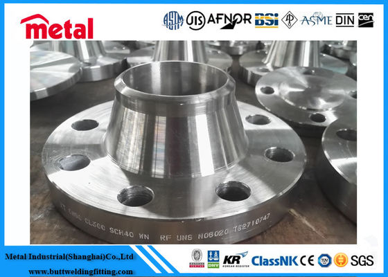 UNS N08020 निकल मिश्र धातु पाइप फिटिंग वेल्डिंग गर्दन निकला हुआ किनारा WN RF 3 '' SCH 40 150#
