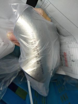 एएसटीएम A234 90 डिग्री LR 8 '' निकल मिश्र धातु एल्बो पाइप फिटिंग Sch80 गोल सिर कोड