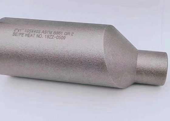 2'' x 1' BE/PE ASTM B861 GR2 टाइटेनियम Ti2 सनकी स्वेज निप्पल B16.11