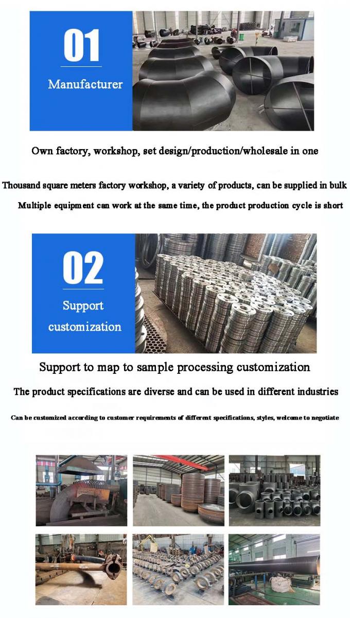 ANSI/ASME स्टेनलेस स्टील कार्बन स्टील बट वेल्डिंग कोहनी अनुकूलन योग्य आकार और सामग्री औद्योगिक ग्रेड 8