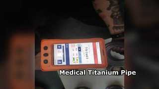 बायोकम्पैटिबल टाइटेनियम मिश्र धातु पाइप चिकित्सा उपकरण